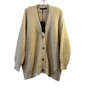 Jenni Kayne Beige Button-Up Cardigan